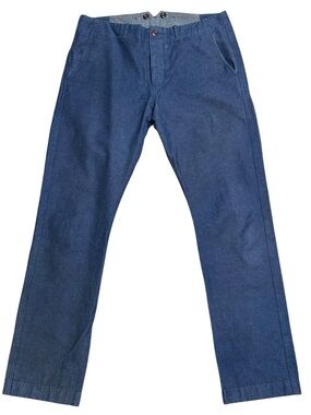 Wallace and Barnes navy twill slim straight leg pants size 34x32 heavyweight